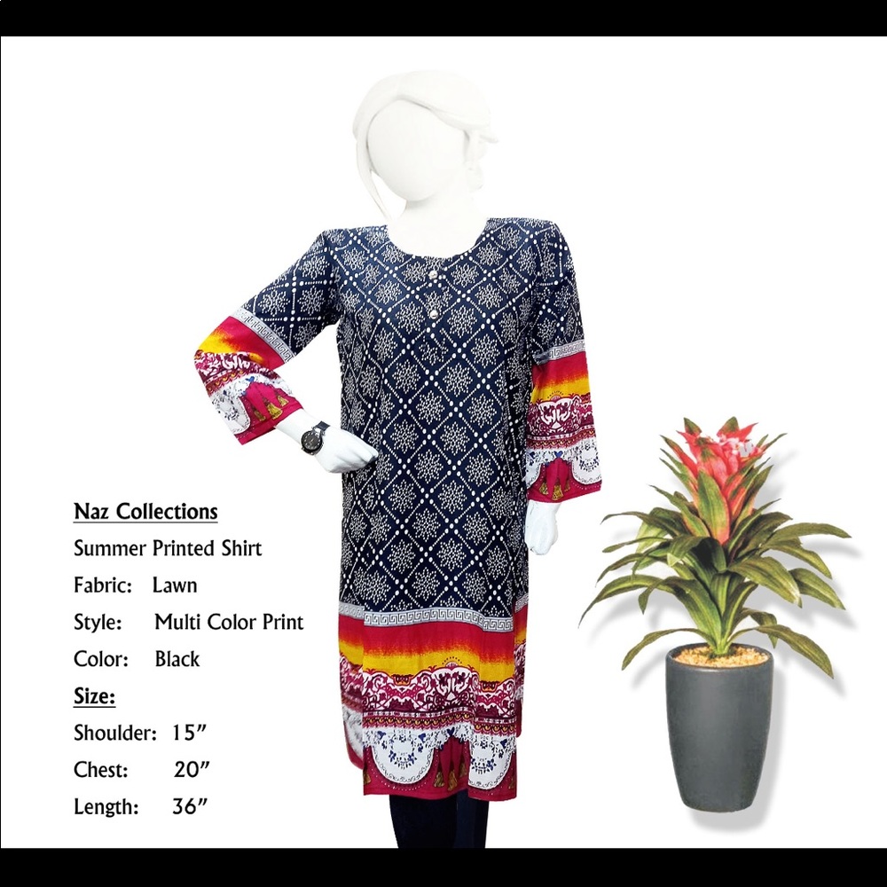 Beautiful printed Lawn Shirt